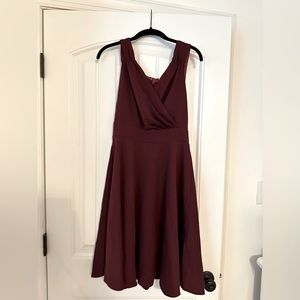 NWT!! V Neck,sleeveless, burgandy dress. Perfect for a wedding!